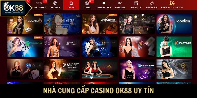 Nhà cung cấp casino OK88 uy tín